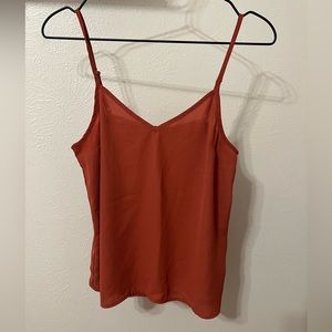 Burnt orange tank top, size S